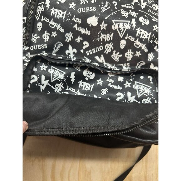 GUESS Backpack Graffiti 1981 Skulls‎ Money Signs Black White main image 9